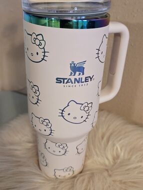 Stanley Pink Travel Tumbler with Green Logo